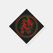 Halloween Red Green Trick oder Treat Pumpkins Part Serviette (Ecke)