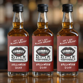 Halloween Red Lips Vampire Fangs Drink verantwortu Alkoholflaschenetikett