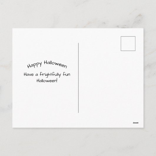 Halloween Red Mushroom Feiertagspostkarte (Rückseite)