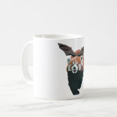 Halloween Red Panda Bat Kaffeetasse (Vorderseite Links)