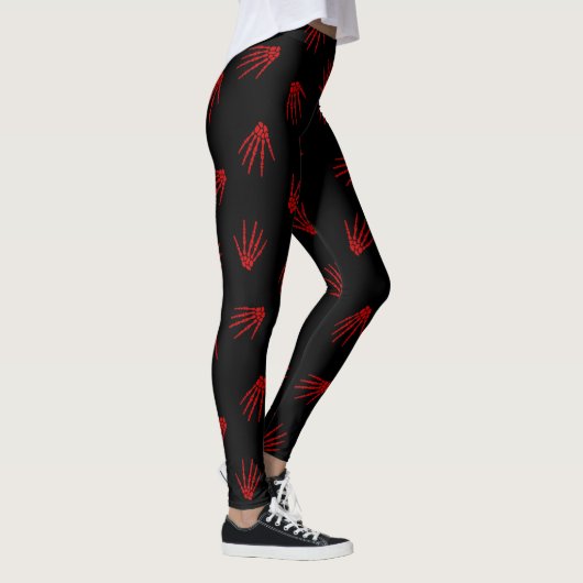 Halloween Red Skeleton Popular Elegante Leggings (Rechts)