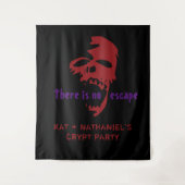 Halloween Red Skull Horror Thema Party Hintergrund Wandteppich (Vorderseite)