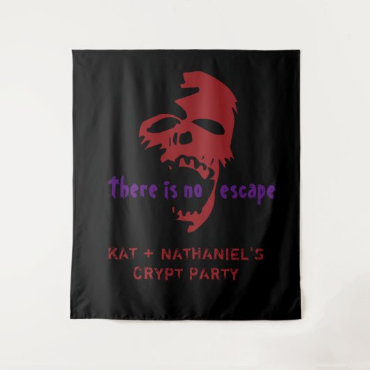 Halloween Red Skull Horror Thema Party Hintergrund Wandteppich (Vorderseite)