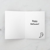 Halloween Red Smooth Hair Dackel Card Karte (Innenseite)