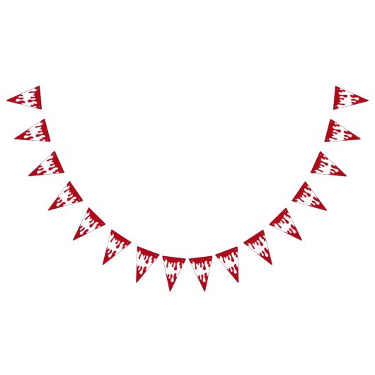 Halloween Red White Spooky Blood Muster Wimpelkette (Alle)