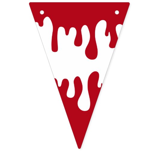 Halloween Red White Spooky Blood Muster Wimpelkette (Dritte Fahne)