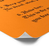 Halloween-Regeln Poster (Ecke)