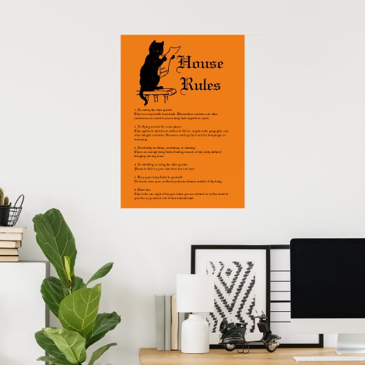Halloween-Regeln Poster (Heimbüro)