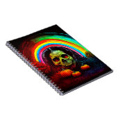 Halloween-Regenbogen des Bösen Notizblock (Rechte Seite)
