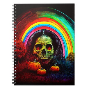 Halloween-Regenbogen des Bösen Notizblock