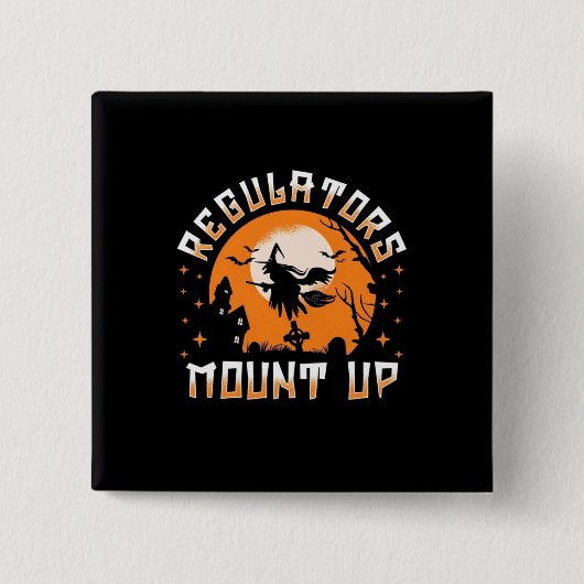 Halloween-Regulierer treiben auf Button (Vorderseite)