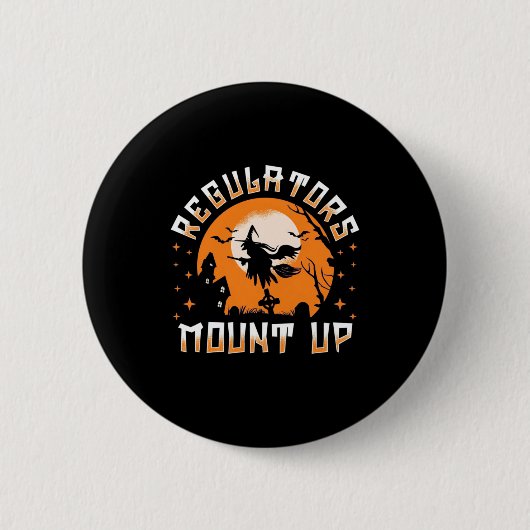 Halloween-Regulierer treiben auf Button (Vorderseite)