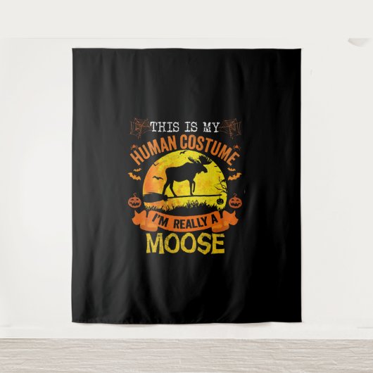 Halloween Reh Wandteppich (Vorderseite)