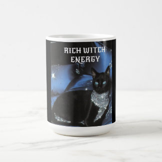 Halloween Reiche Hexenenergie Schwarze Katze Hexen Verwandlungstasse