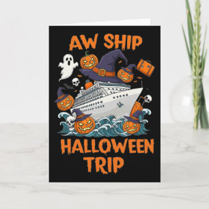 Halloween Reise Frohes Halloween Gruseliger Kürbis Karte