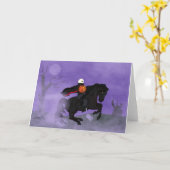 Halloween-Reiter-Karte Karte (Gelbe Blume)