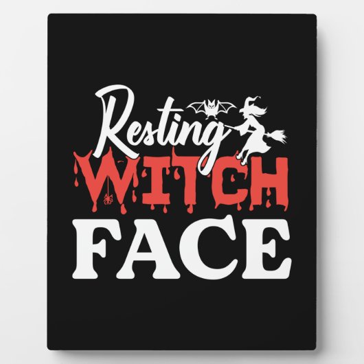 Halloween Resting Witch Facce Birthday Fotoplatte (Vorderseite)