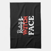 Halloween Resting Witch Facce Birthday Geschirrtuch (Vertikal)