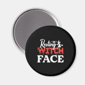 Halloween Resting Witch Facce Birthday Magnet (Vorderseite/Rückseite)
