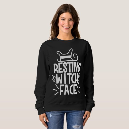 Halloween  Resting Witch Face Sweatshirt (Vorne ganz)