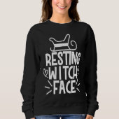 Halloween  Resting Witch Face Sweatshirt (Vorderseite)