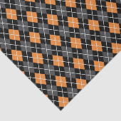 Halloween Retro 1950er Raute Orange Gray Black Seidenpapier (Ausschnitt)