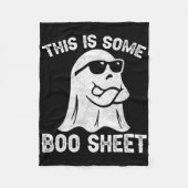 Halloween Retro Boo Ghost Dies ist ein Bootblatt Fleecedecke (Vorderseite)