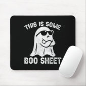 Halloween Retro Boo Ghost Dies ist ein Bootblatt Mousepad (Mit Mouse)