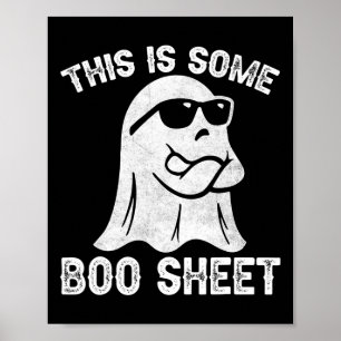 Halloween Retro Boo Ghost Dies ist ein Bootblatt Poster