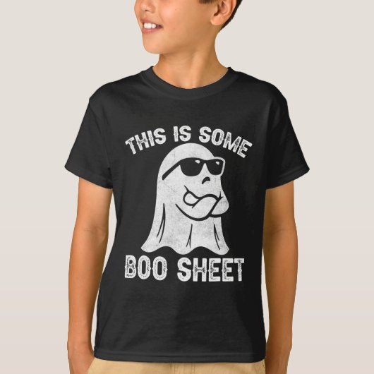 Halloween Retro Boo Ghost Dies ist ein Bootblatt T-Shirt (Vorderseite)