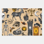 Halloween Retro Creepy Decoration Geschenkmuster Geschenkpapier Set (Vorderseite 2)