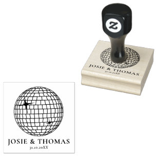 Halloween Retro Disco Ball Gummistempel