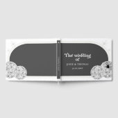 Halloween Retro Disco Spiders & Disco Ball Wedding Gästebuch (Voll)