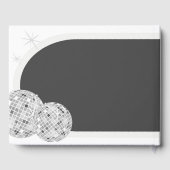 Halloween Retro Disco Spiders & Disco Ball Wedding Gästebuch (Rückseite)