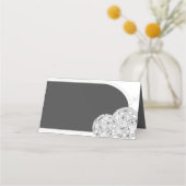 Halloween Retro Disco Spiders & Disco Ball Wedding Platzkarte (Rückseite)