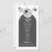 Halloween Retro Disco Spiders Hochzeitsprogramm (Rückseite)