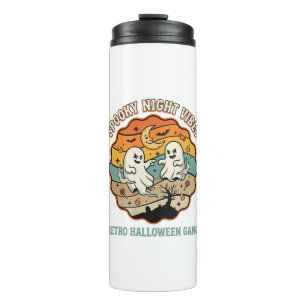 Halloween Retro-Geister-Nacht Thermosbecher