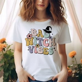 HALLOWEEN RETRO GROOVY BAD WITCH VIBES T-Shirt