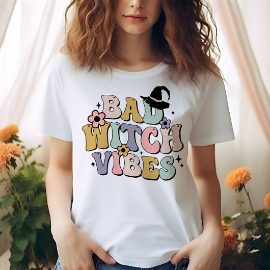 HALLOWEEN RETRO GROOVY BAD WITCH VIBES T-Shirt
