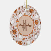 HALLOWEEN RETRO GROOVY PUMPKINS UND GHOSTEN KERAMIK ORNAMENT (Rechts)