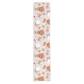 HALLOWEEN RETRO GROOVY PUMPKINS UND GHOSTEN KURZER TISCHLÄUFER (Vorderseite)