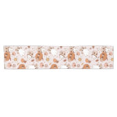 HALLOWEEN RETRO GROOVY PUMPKINS UND GHOSTEN KURZER TISCHLÄUFER (Horizontal)