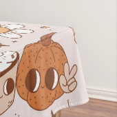HALLOWEEN RETRO GROOVY PUMPKINS UND GHOSTEN TISCHDECKE (Beispiel)