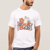 HALLOWEEN RETRO GROOVY SPOOKY BABE GHOST T-Shirt (Vorderseite)