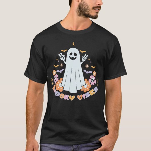 HALLOWEEN RETRO GROOVY SPOOKY VIBES T-Shirt (Vorderseite)