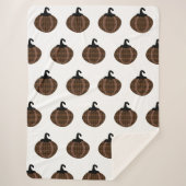 Halloween Retro Heart Pumpkins Sherpadecke (Vorderseite)