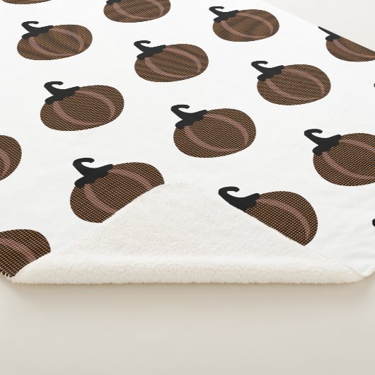 Halloween Retro Heart Pumpkins Sherpadecke (3/4)