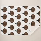 Halloween Retro Heart Pumpkins Sherpadecke (Vorderseite (Horizontal))