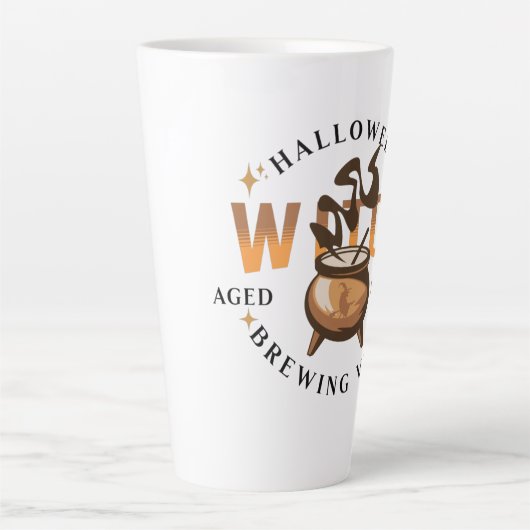 Halloween Retro Hexenbrauen Milchtasse (Vorderseite)