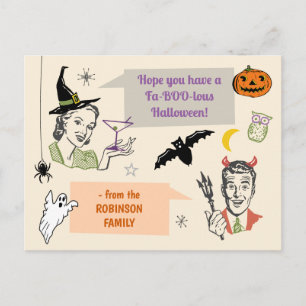 Halloween Retro Humor Fabelhaft Benutzerdefinierte Postkarte